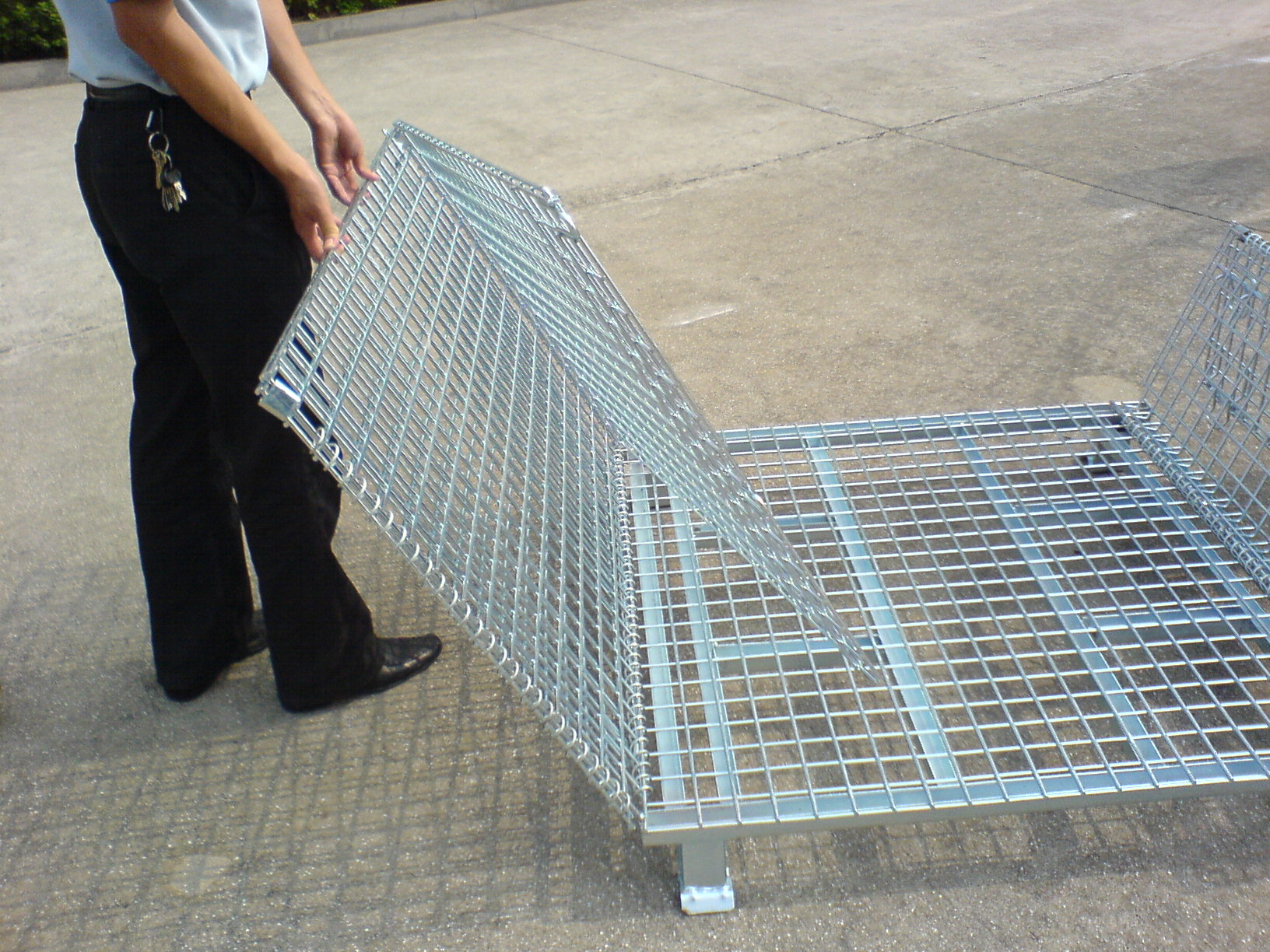 Hochleistungsstahlmaterial faltbar Drahtgitter Lagerbehälter Box